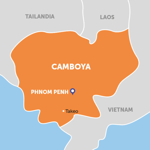 Mapa Camboya