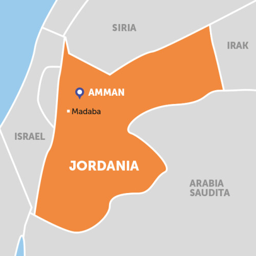 Mapa Jordania