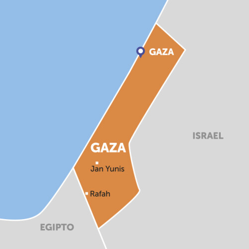 Mapa Gaza