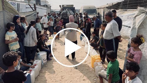 Alimentos, agua y mantas para Gaza