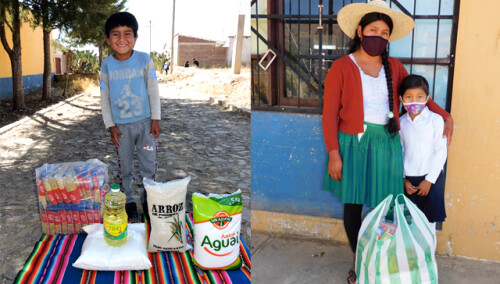 Entrega de cestas de alimentos